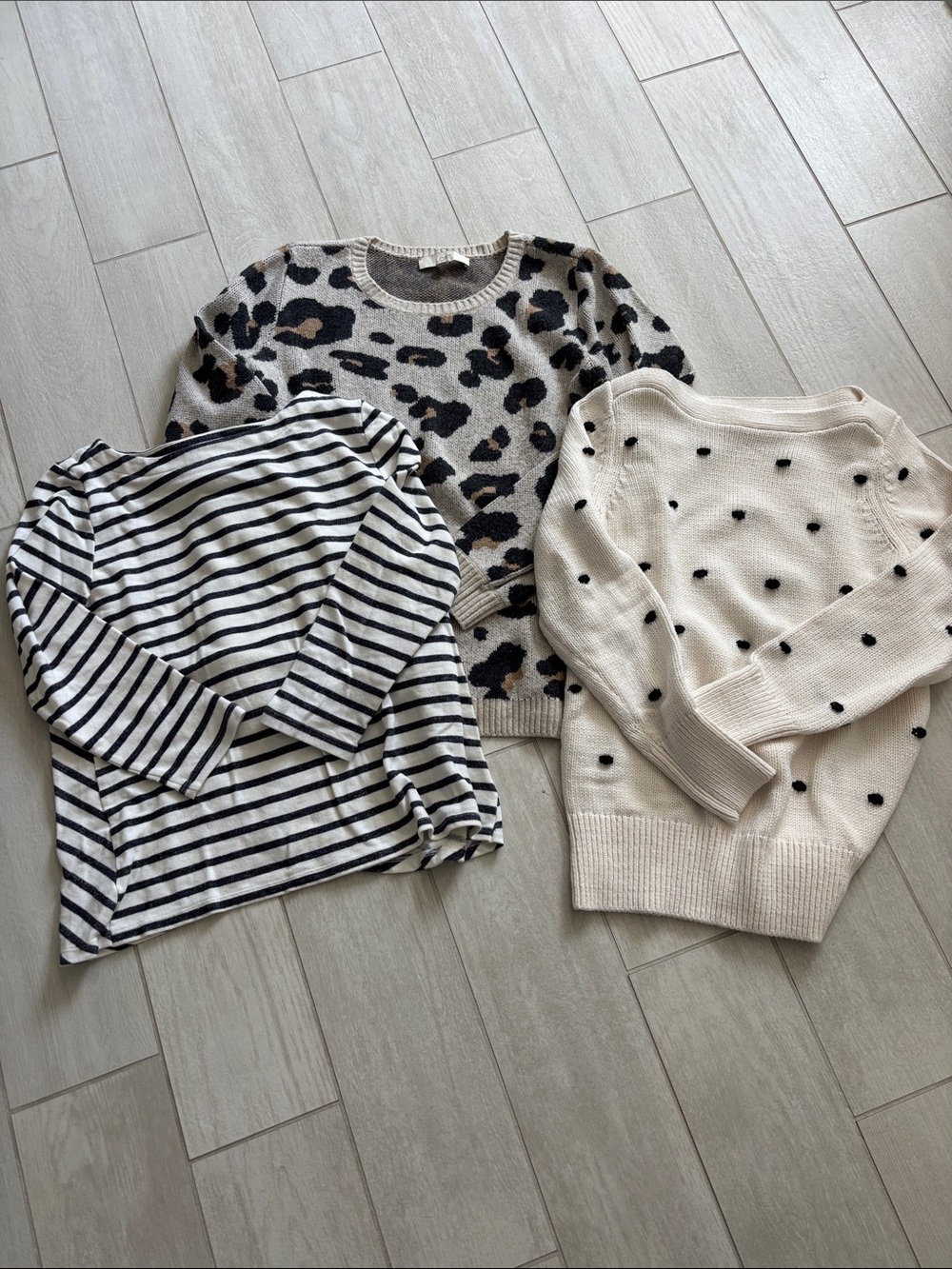 BUNDLE- three LOFT neutral sweaters. Medium